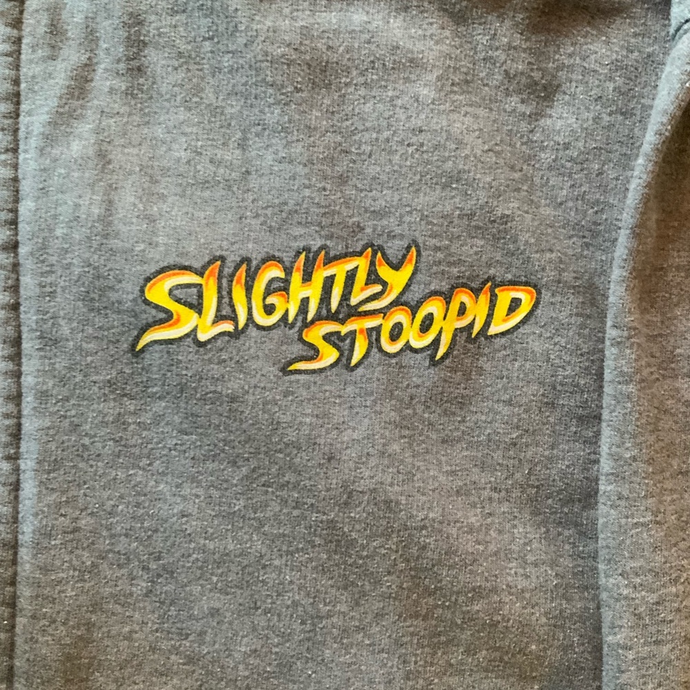 Slightly Stoopid Men's Gray Zip Up Sweater - Picture 3 of 6